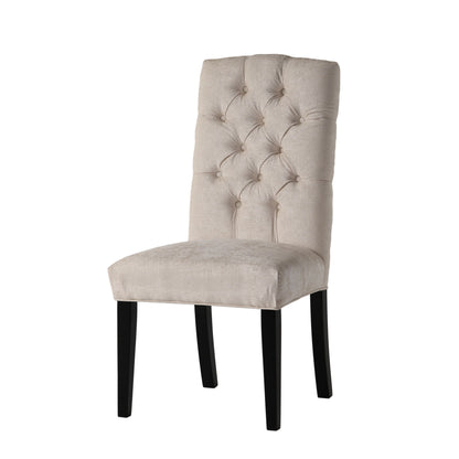 Harriet - Tufted Dining Chairs Upholstered With Solid Wood Frame (Set of 2) - Ivory