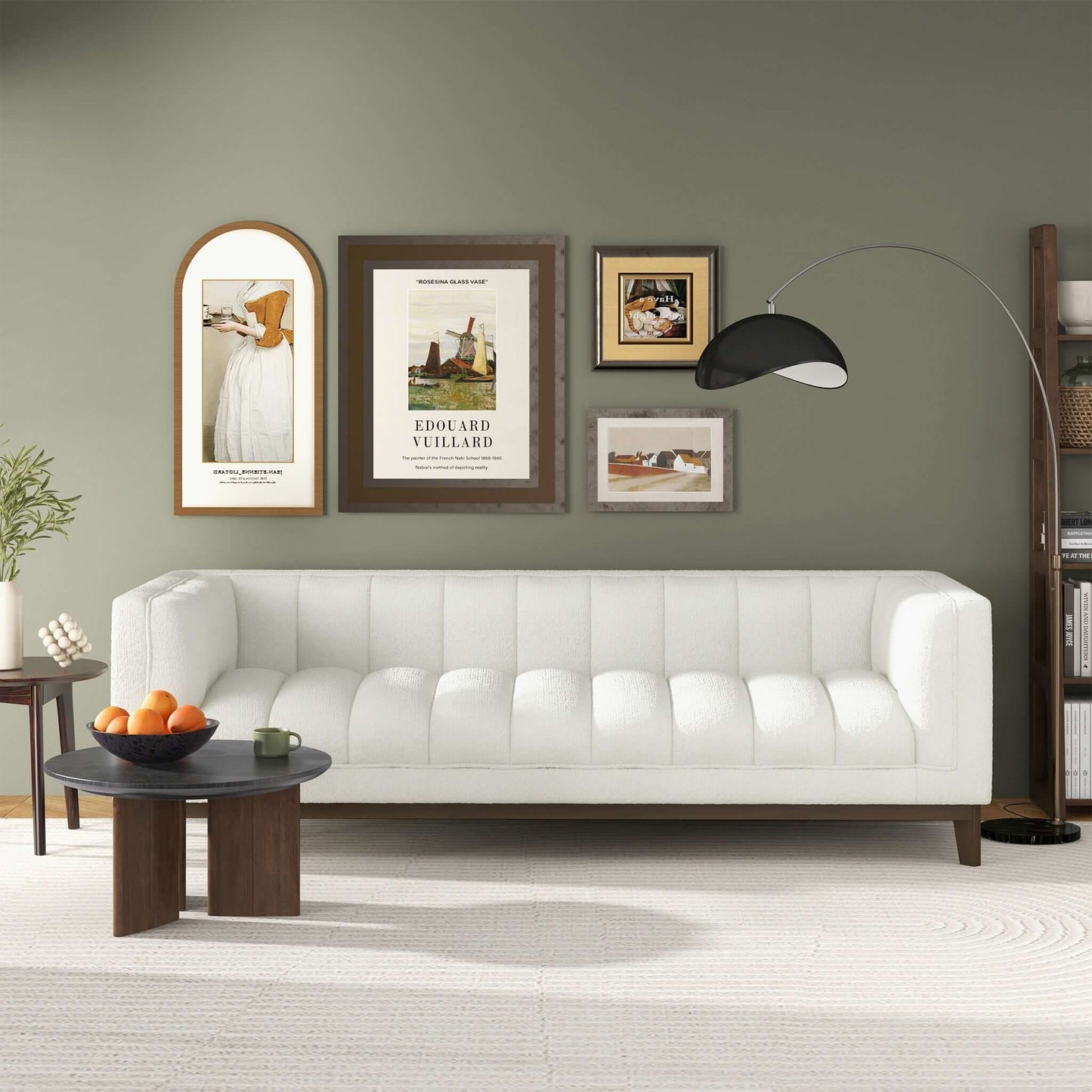 Melissa - Mid-Century Modern Sofa - Brown / White