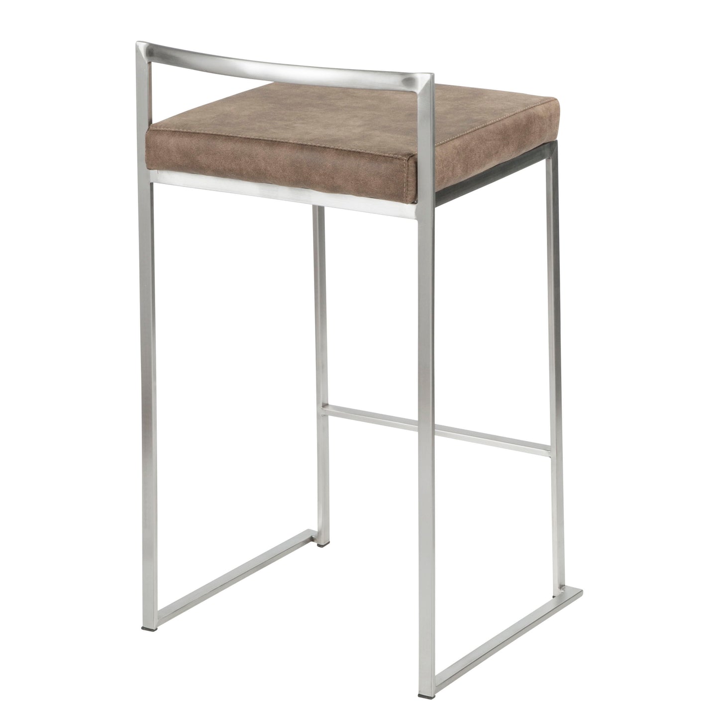 Fuji - Contemporary Stackable Counter Stool (Set of 2) - Brown