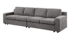 Waylon - Linen 4 Seater Sofa With Pockets - Gray