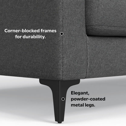 Ava - Mid Century Sofa - Dark Gray