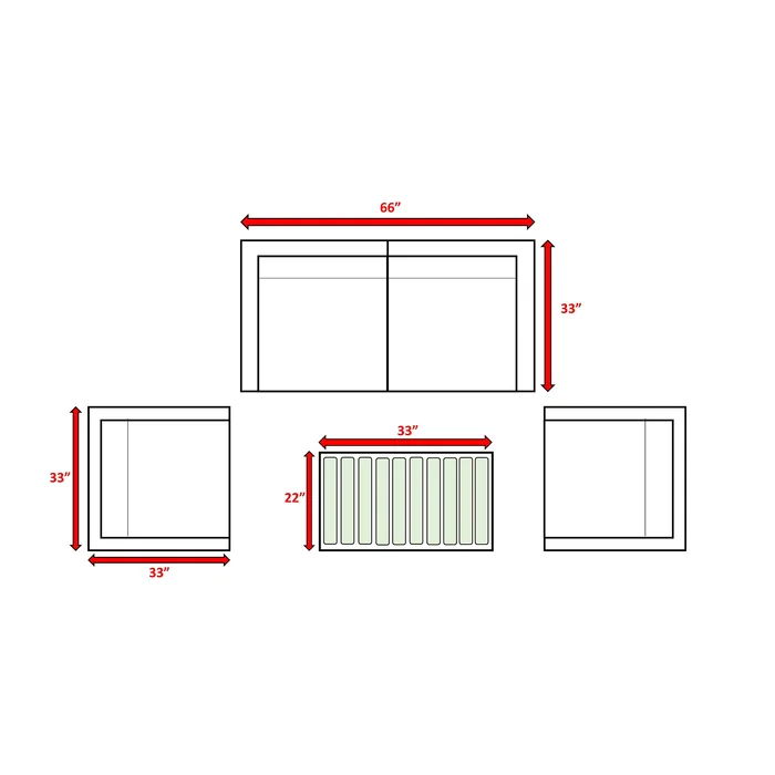 Stylish 4 Person Sofa Seating Group With Cushions Perfect For Outdoor Gatherings - Gray Mix