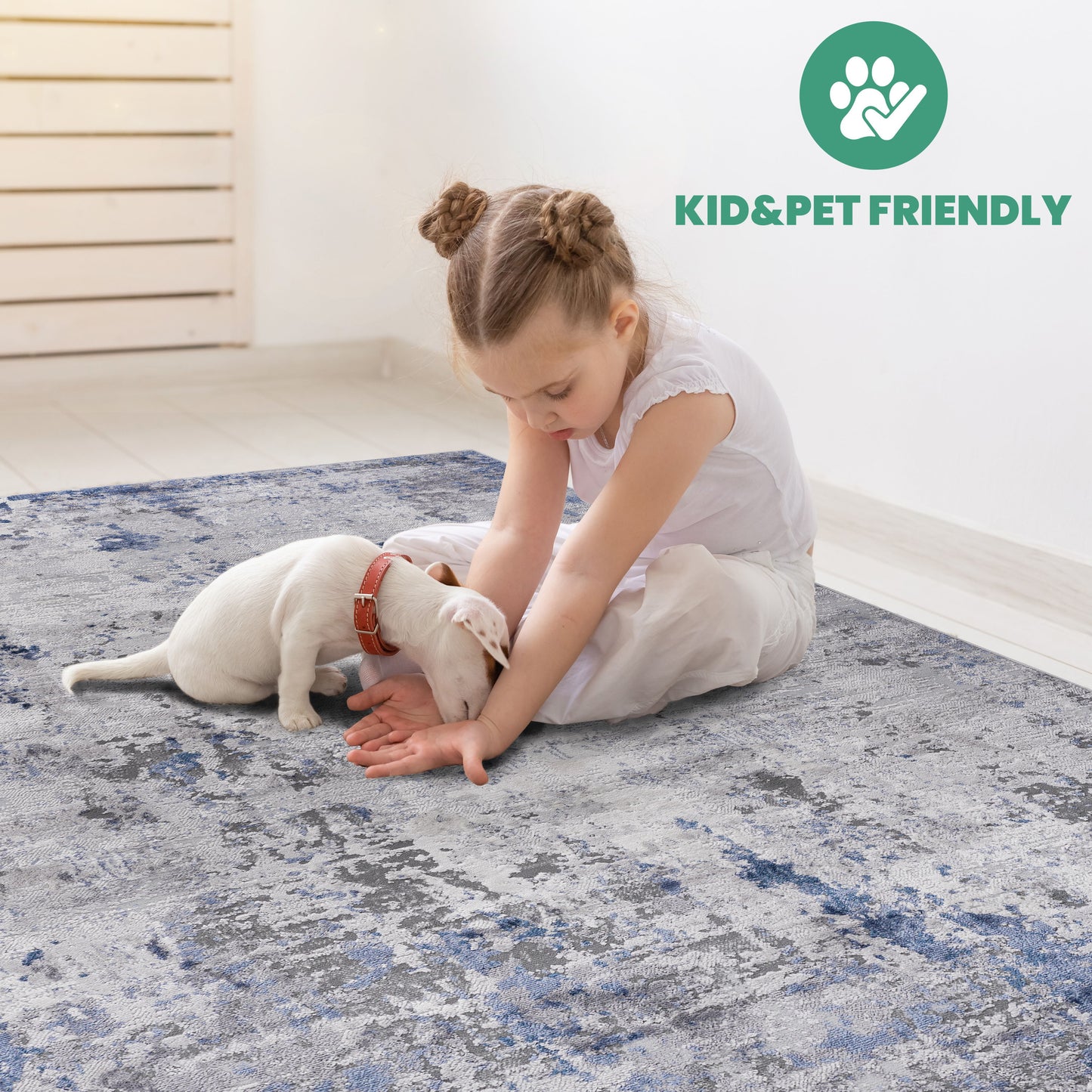 Marfi - 6' X 9' Oriental Area Rug - Blue / Gray