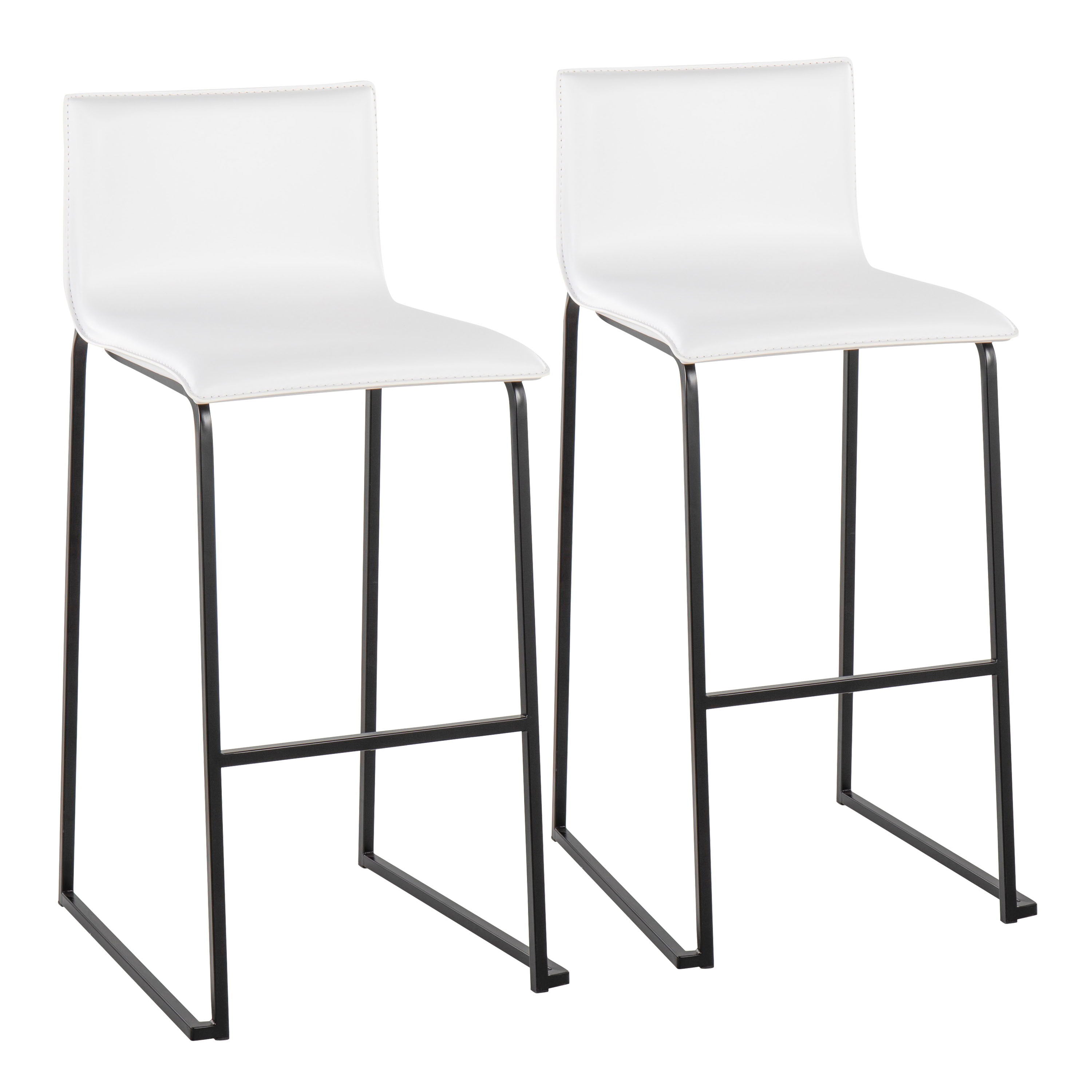 Mara - Contemporary Barstool (Set of 2) - Black / White
