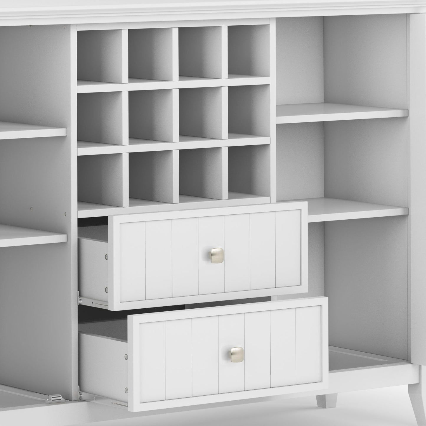 Bedford - Sideboard Buffet And Wine Rack - White