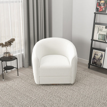 Elise - Mid-Century Modern Swivel Chair - White