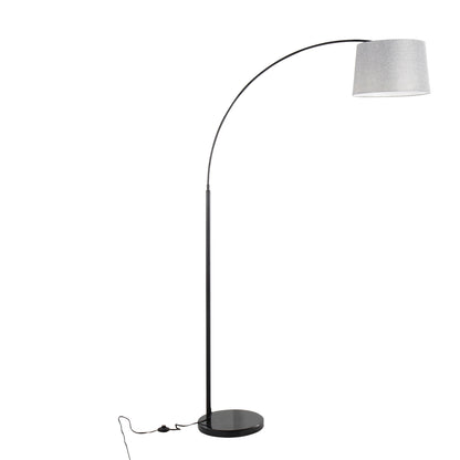 March - Contemporary Floor Lamp - Black / Gray