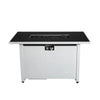 Rectangular Fire Pit With Frame - White