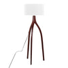 Wishbone - Contemporary Floor Lamp - Walnut / White