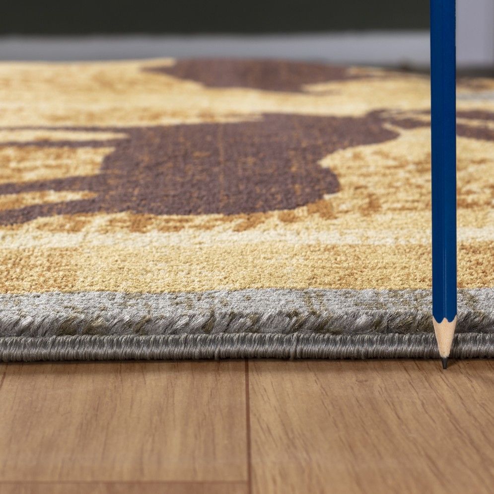 Nature's Nest - 7'10" X 10'3" Polyester, Lodge Area Rug - Multi