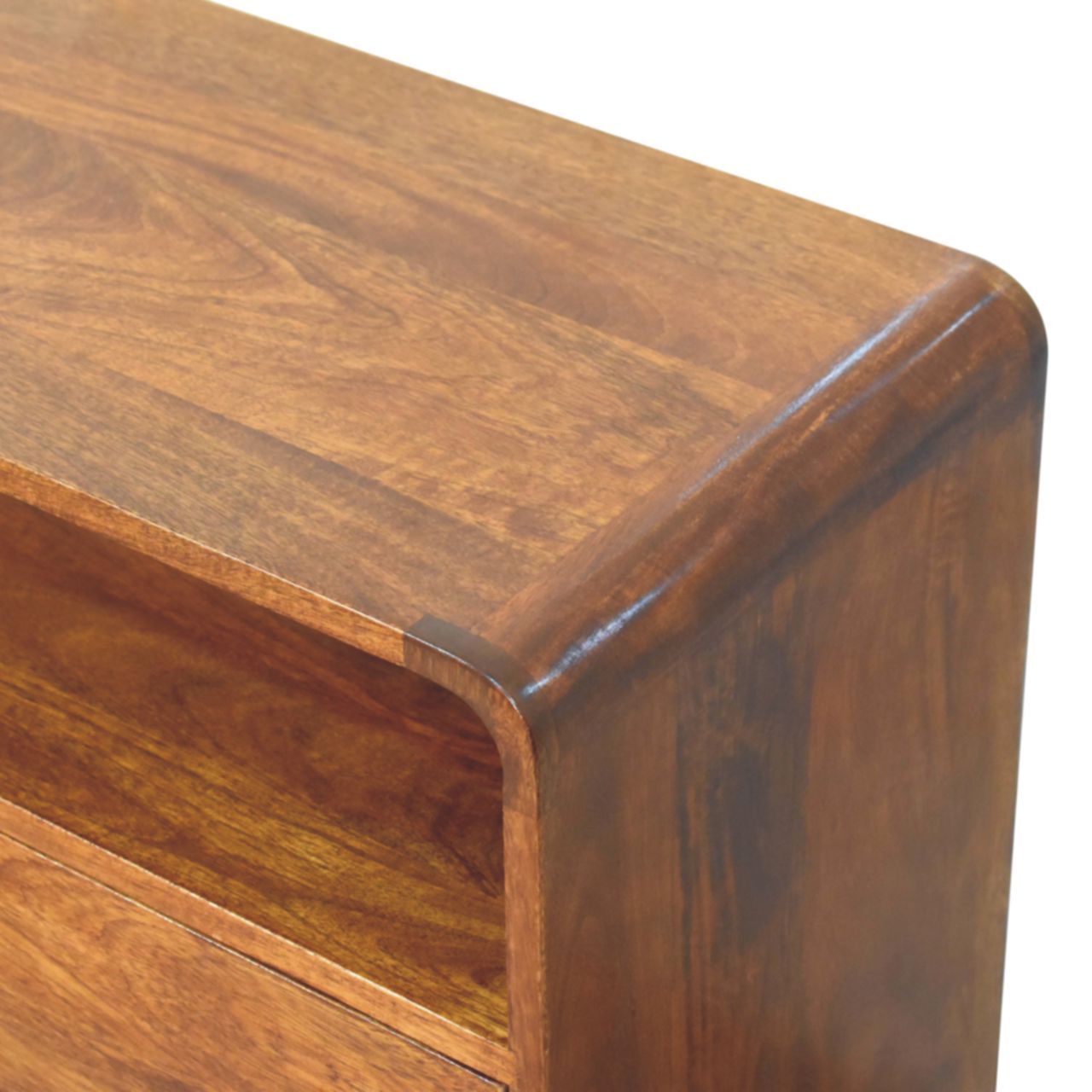 Curved Nordic Charm Console - Brown