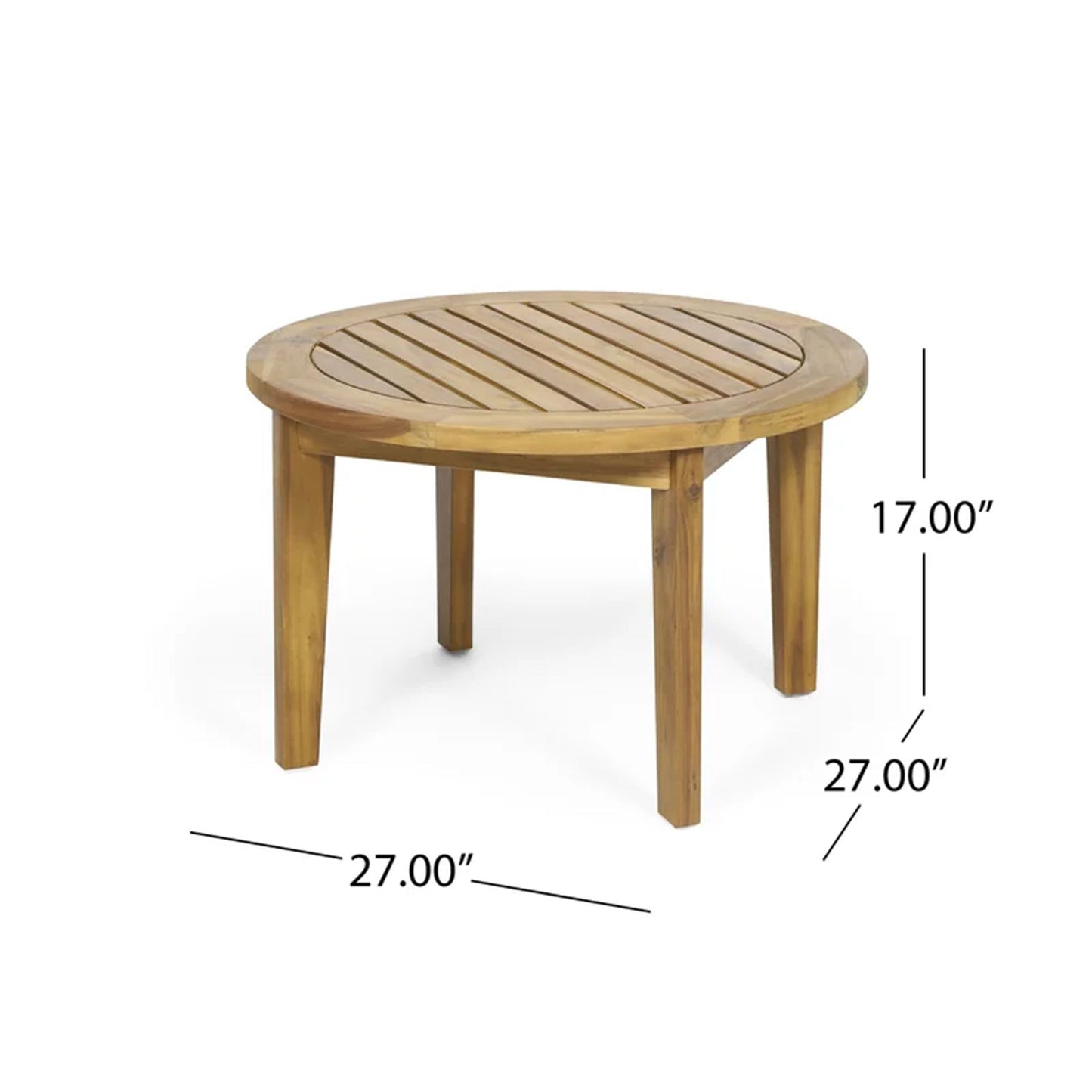 4 Pieces Acacia Wood Patio Furniture Set, Outdoor Furniture With Coffee Table, Patio Conversation Set Deep Seating With Soft Cushion, Porch Chairs For Backyard Porch Balcony - Teak / White