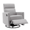 Modern Upholstered Rocker Nursery Chair Plush Seating Glider Swivel Recliner Chair - Gray