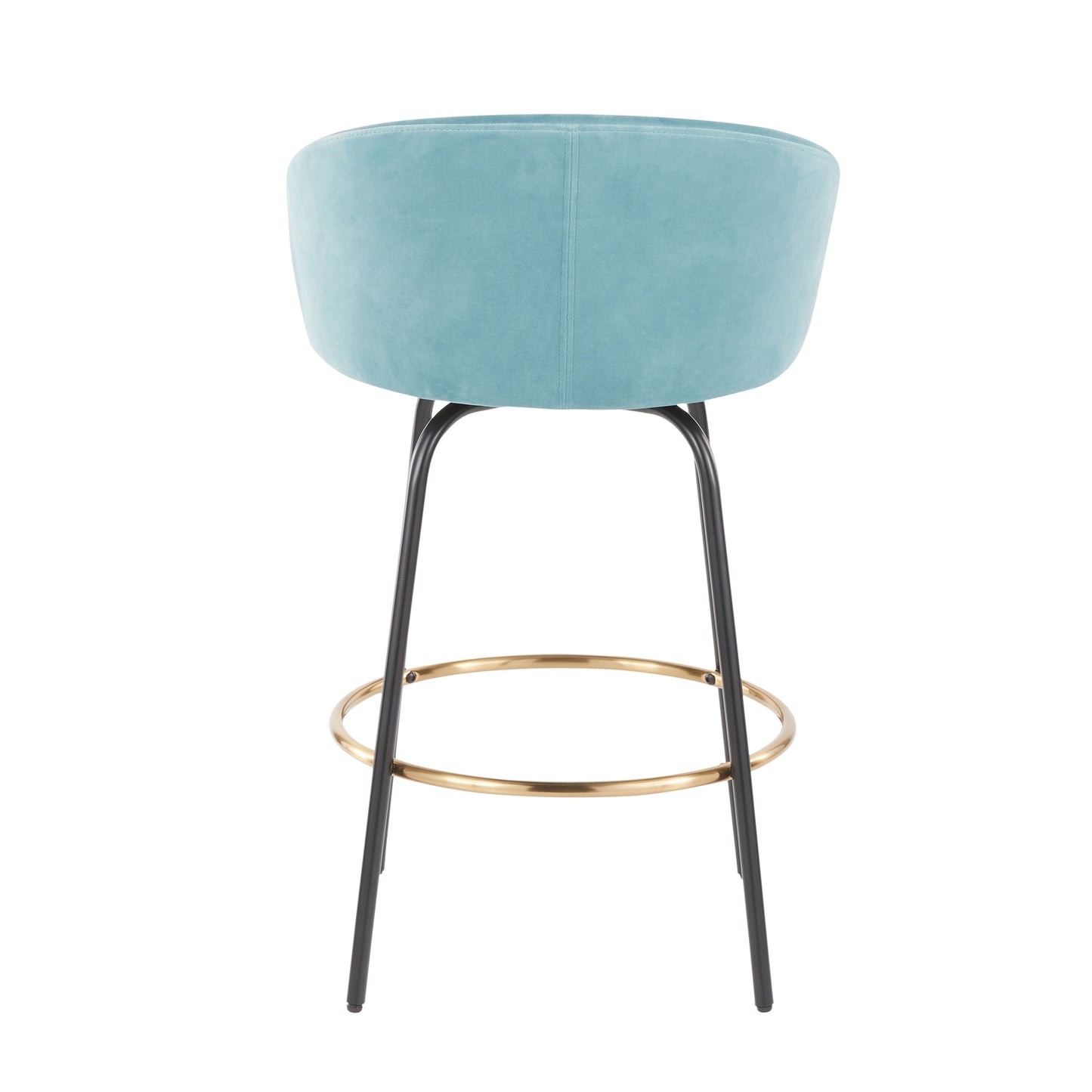 Claire - Contemporary / Glam Counter Stool (Set of 2) - Black / Light Blue