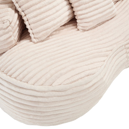 Bean Bag Sofa Lazy Sofa Comfort Lounger High Back Chair For Adults And Kids, Indoor & Outdoor - Beige