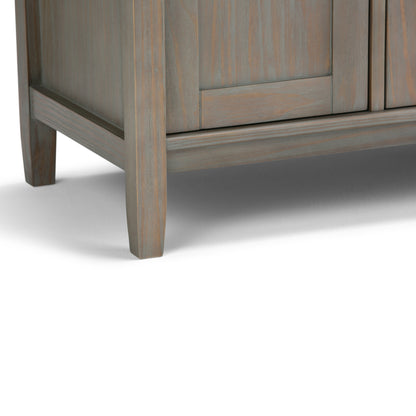Warm Shaker - TV Media Stand - Distressed Gray