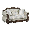 Pierce - Loveseat With 3 Pillows - Beige / Cherry