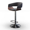 Lowell - Adjustable Swivel Bar Stool - Charcoal Gray