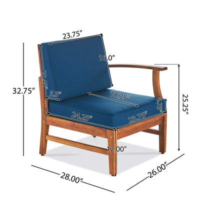 Perla - 6 Pieces Sofa Set - Blue