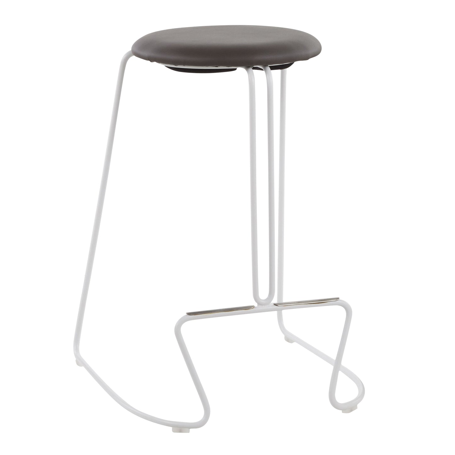 Finn - Contemporary Counter Stool (Set of 2) - White / Gray