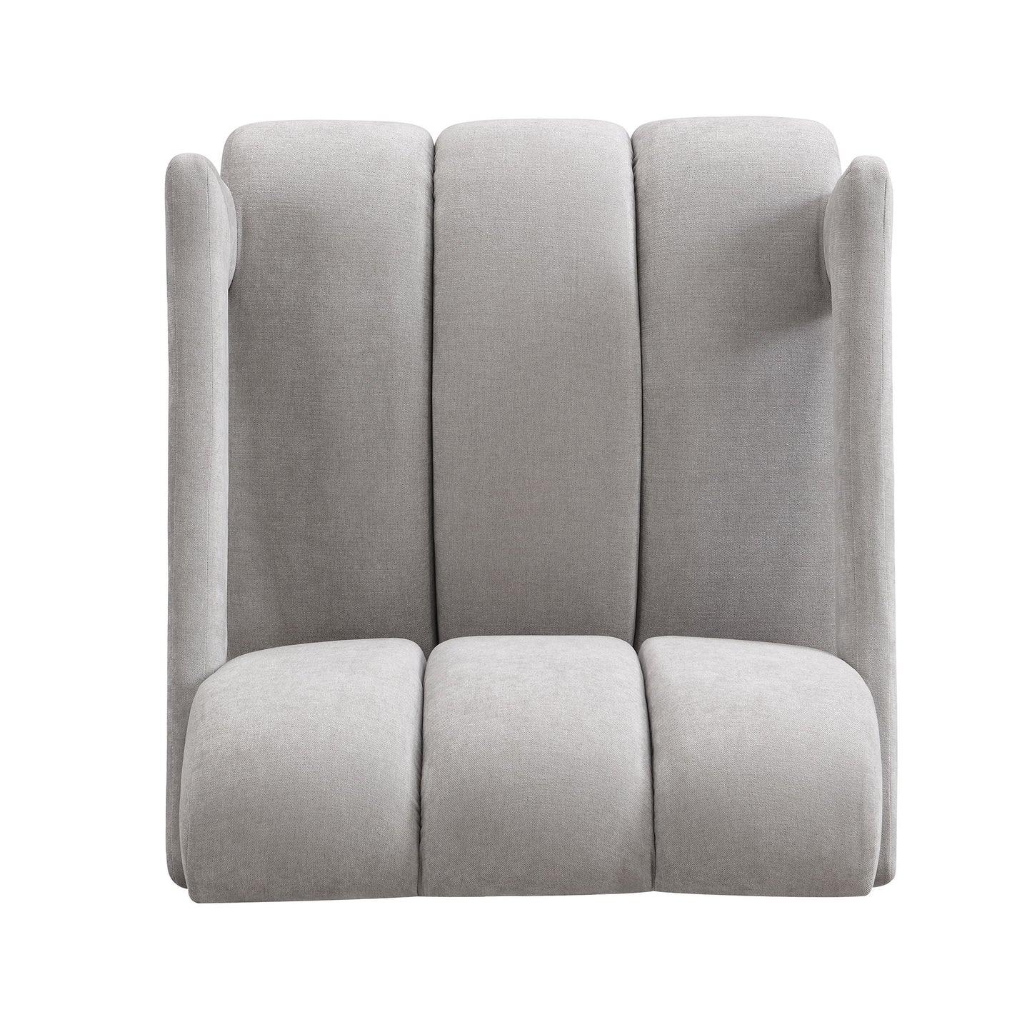 Modern Minimalist Leisure Armchair With L Shaped Armrests For Living Room - Gray