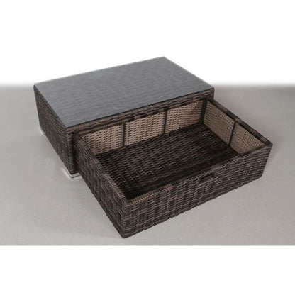 8 Person Outdoor Seating Group Elegant And Comfortable Conversation Set For Patios, Decks, Backyards - Espresso / Gray