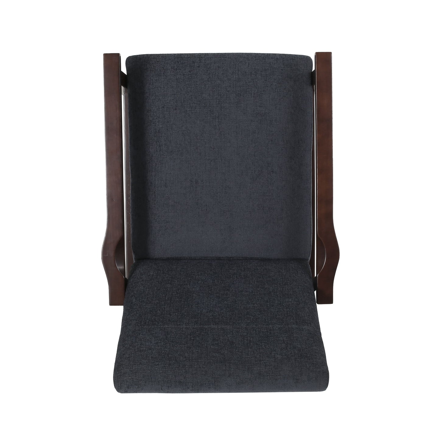Wide Wood Hand Manual Club Recliner - Charcoal