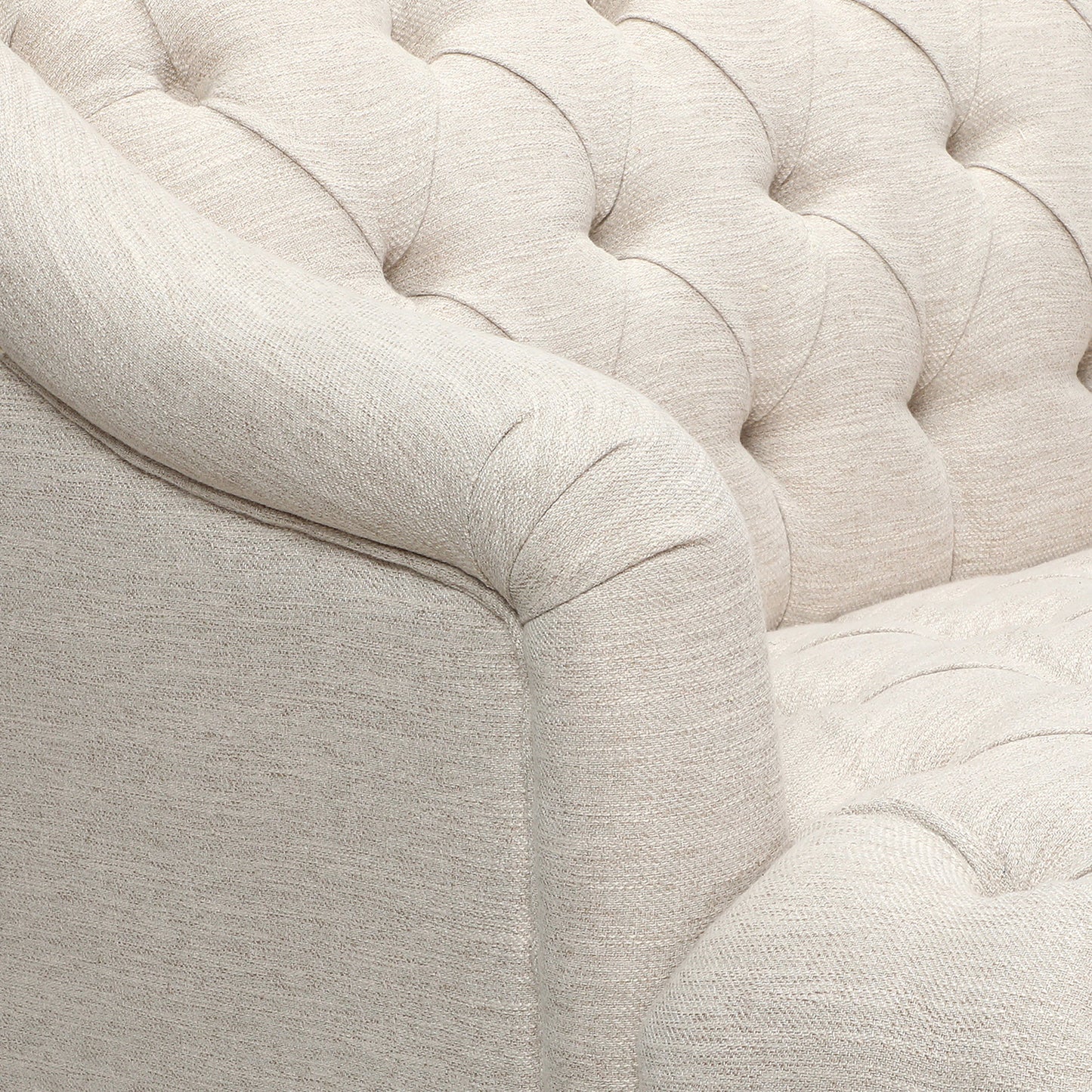Comfy 3 Seat Sofa With Wooden Legs, For Living Room And Study - Beige