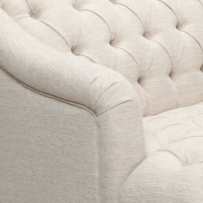 Comfy 3 Seat Sofa With Wooden Legs, For Living Room And Study - Beige