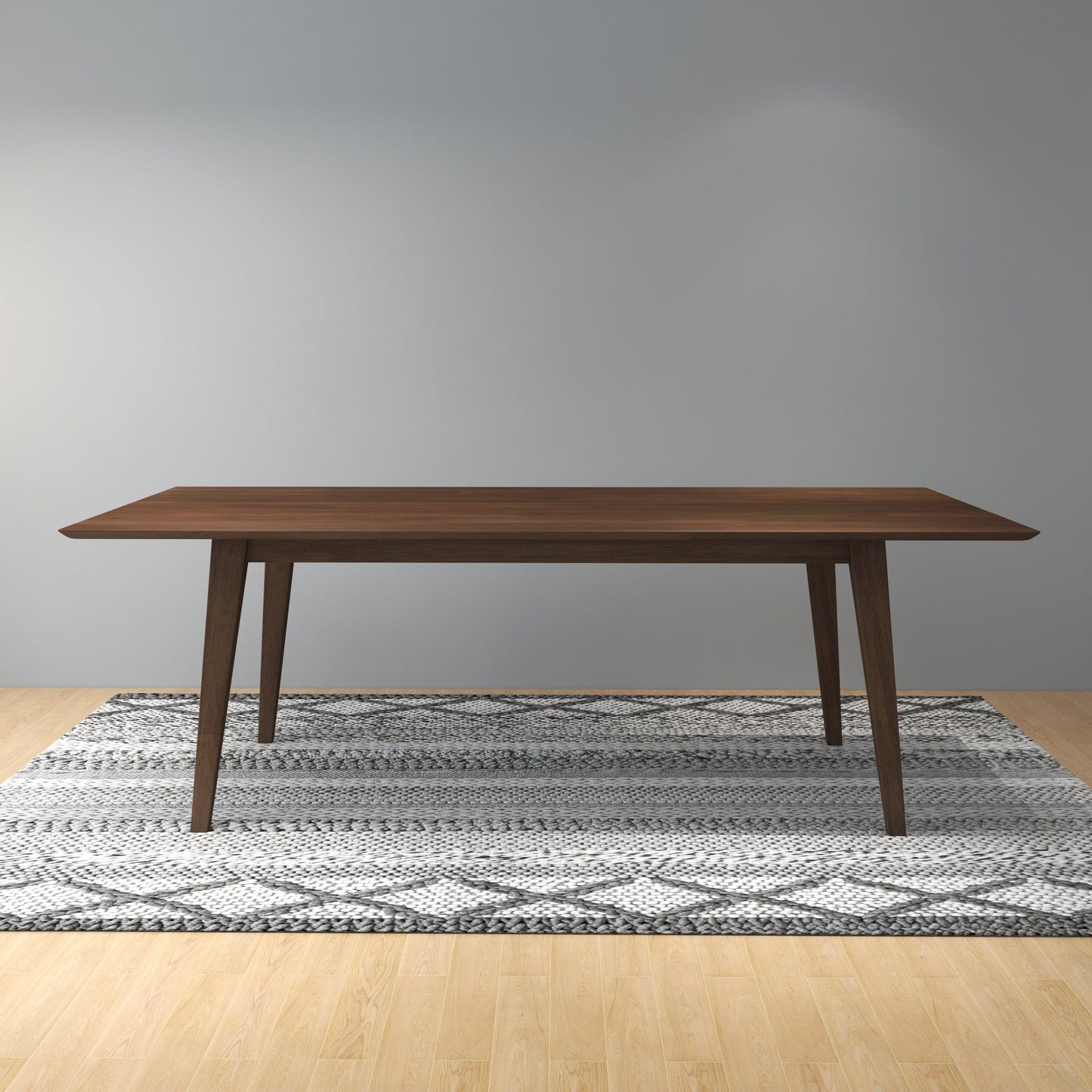 Levi - Modern Style Rectangular Dining Table - Brown