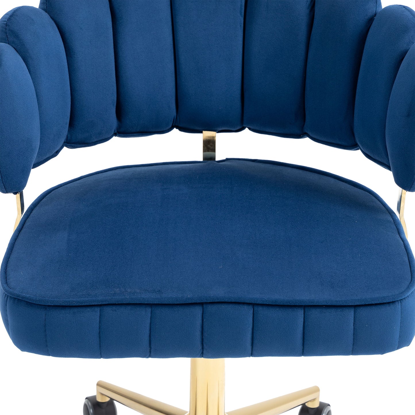 Modern Home Office Desk Chair With Adjustable Height And Swivel Wheels - Navy