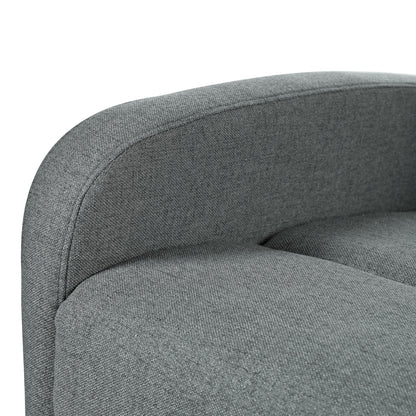 Modern Manual Recliner, Home Theater Chair With Adjustable Backrest For Living Room - Charcoal