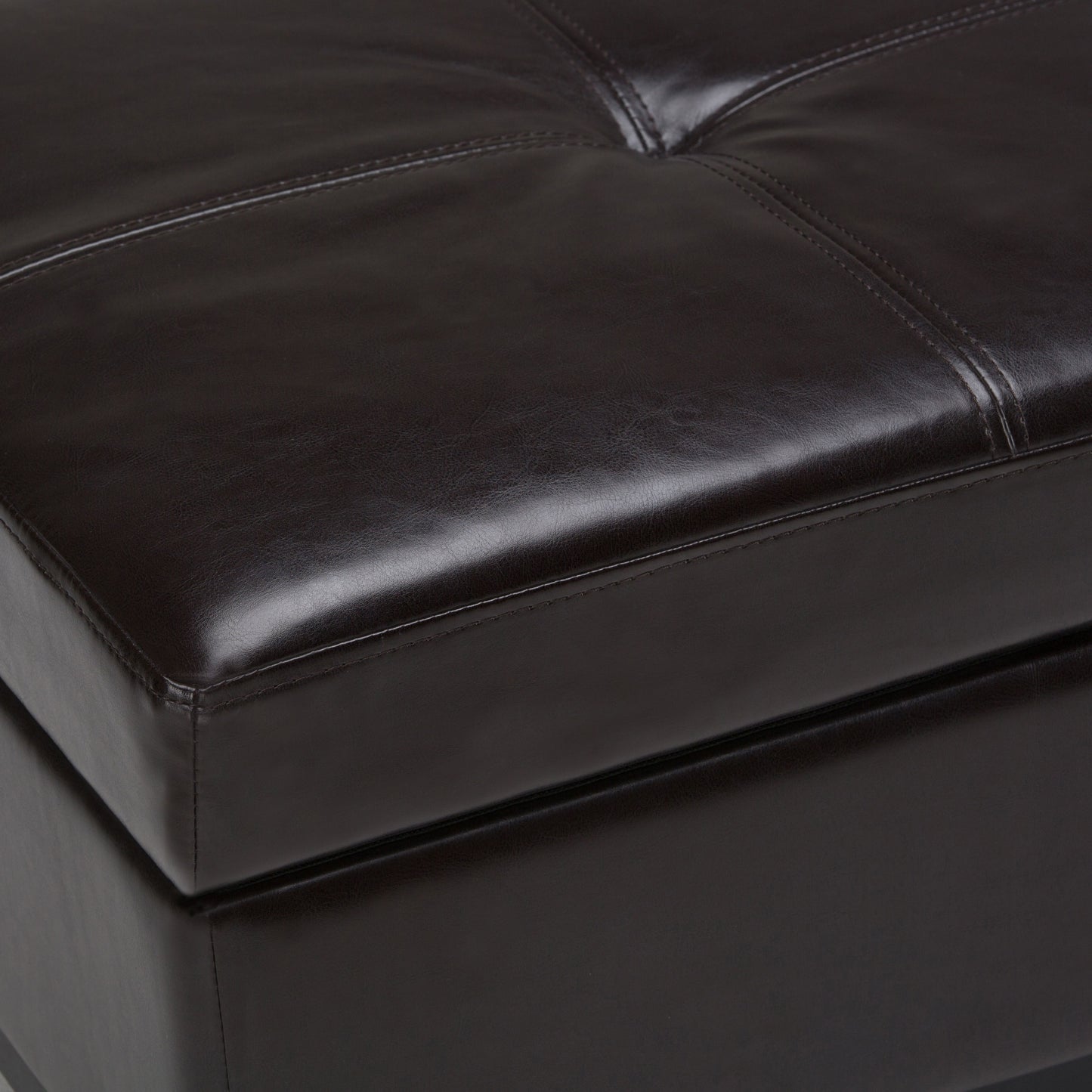 Oregon - Storage Ottoman Bench With Tray - Tanners Brown