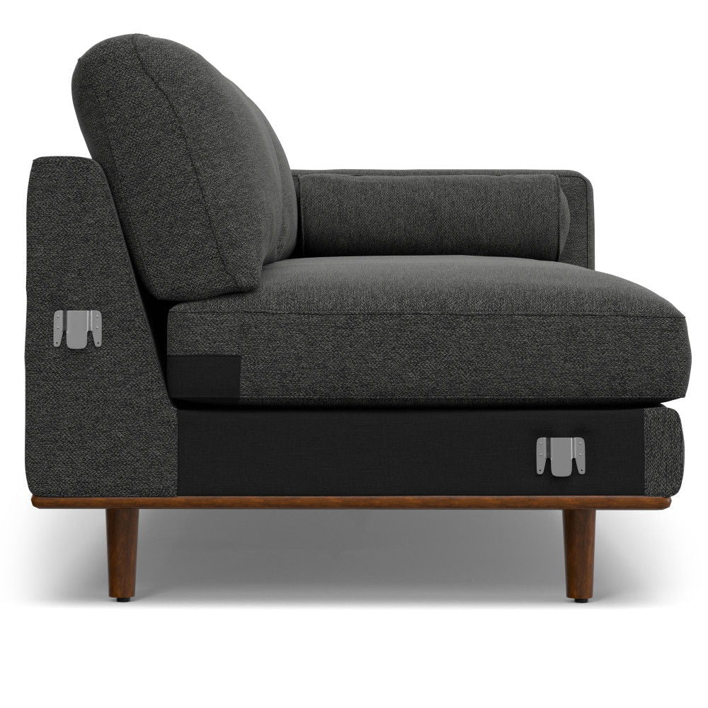 Morrison - Left Sectional Sofa - Charcoal Gray