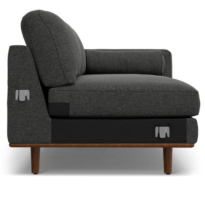 Morrison - Left Sectional Sofa - Charcoal Gray