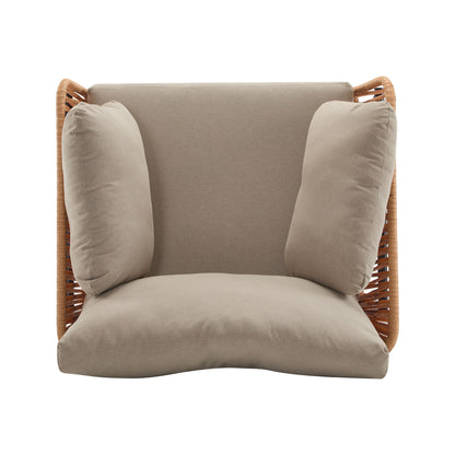 Lounge Chair With Cushions For Natural And Modern Spaces - Beige / Natural