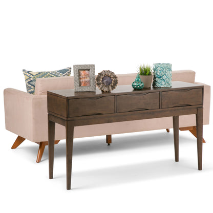 Harper - Console Sofa Table - Walnut Brown