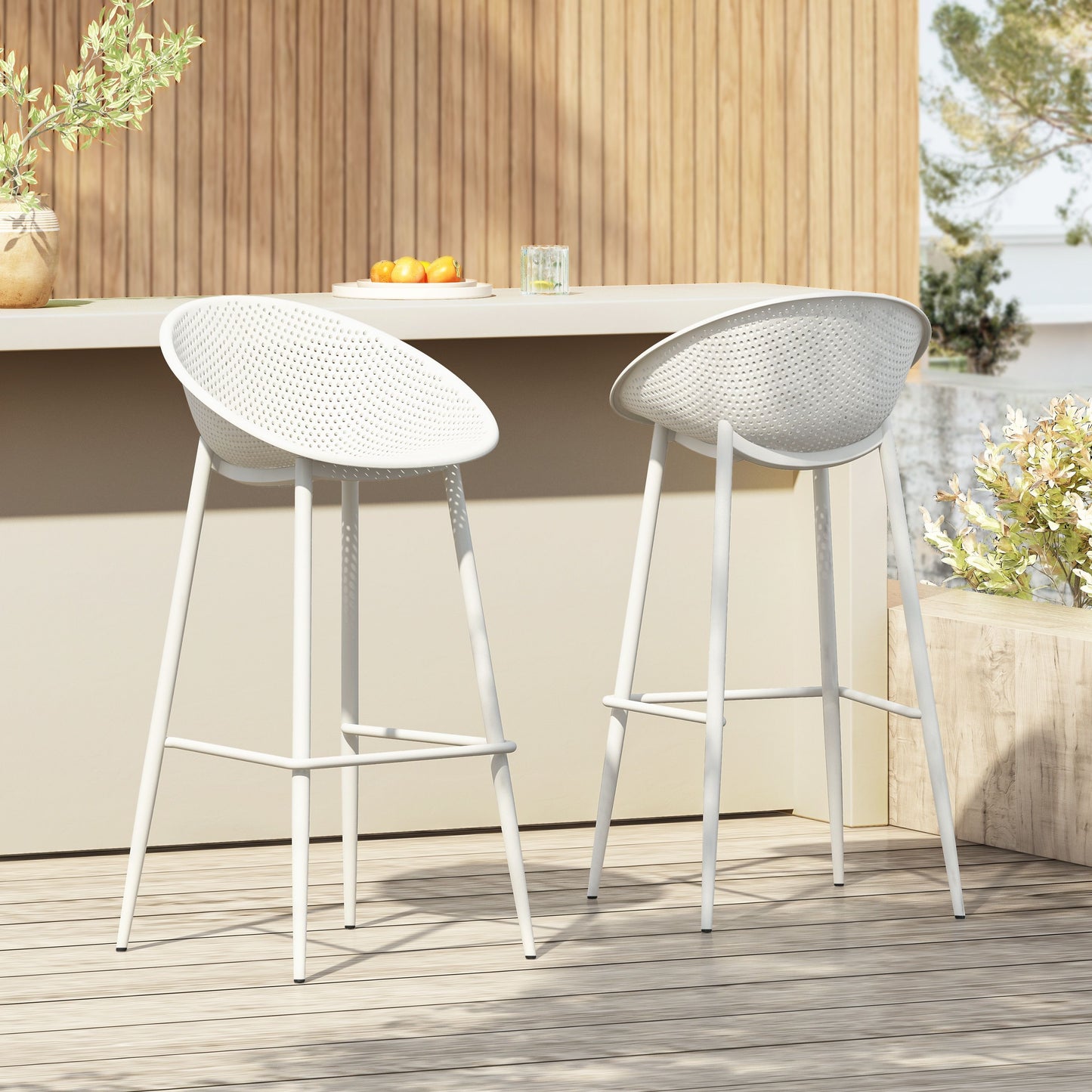 Gable - Barstool (Set of 2) - White