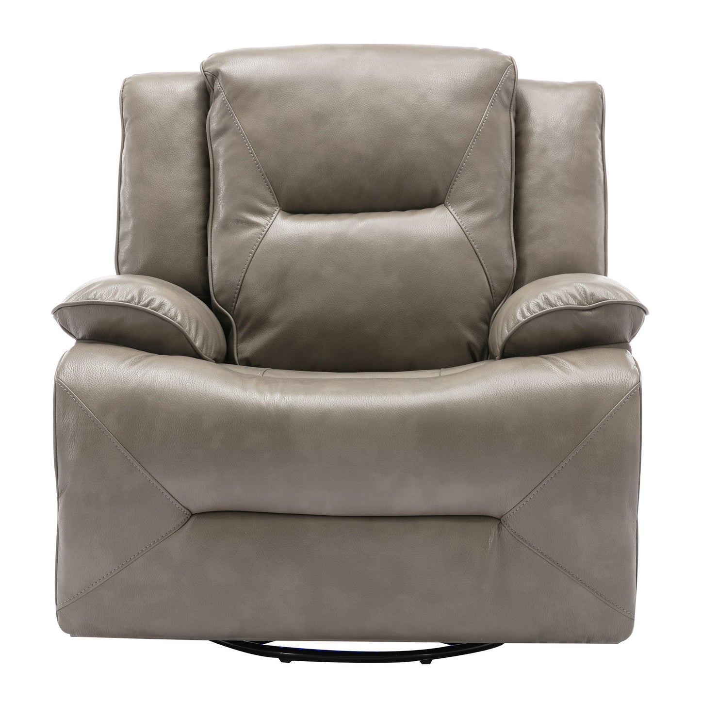 360ÔøΩÔøΩ Swivel And Rocking Home Theater Recliner Manual Recliner Chair With A Led Light Strip For Living Room - Gray