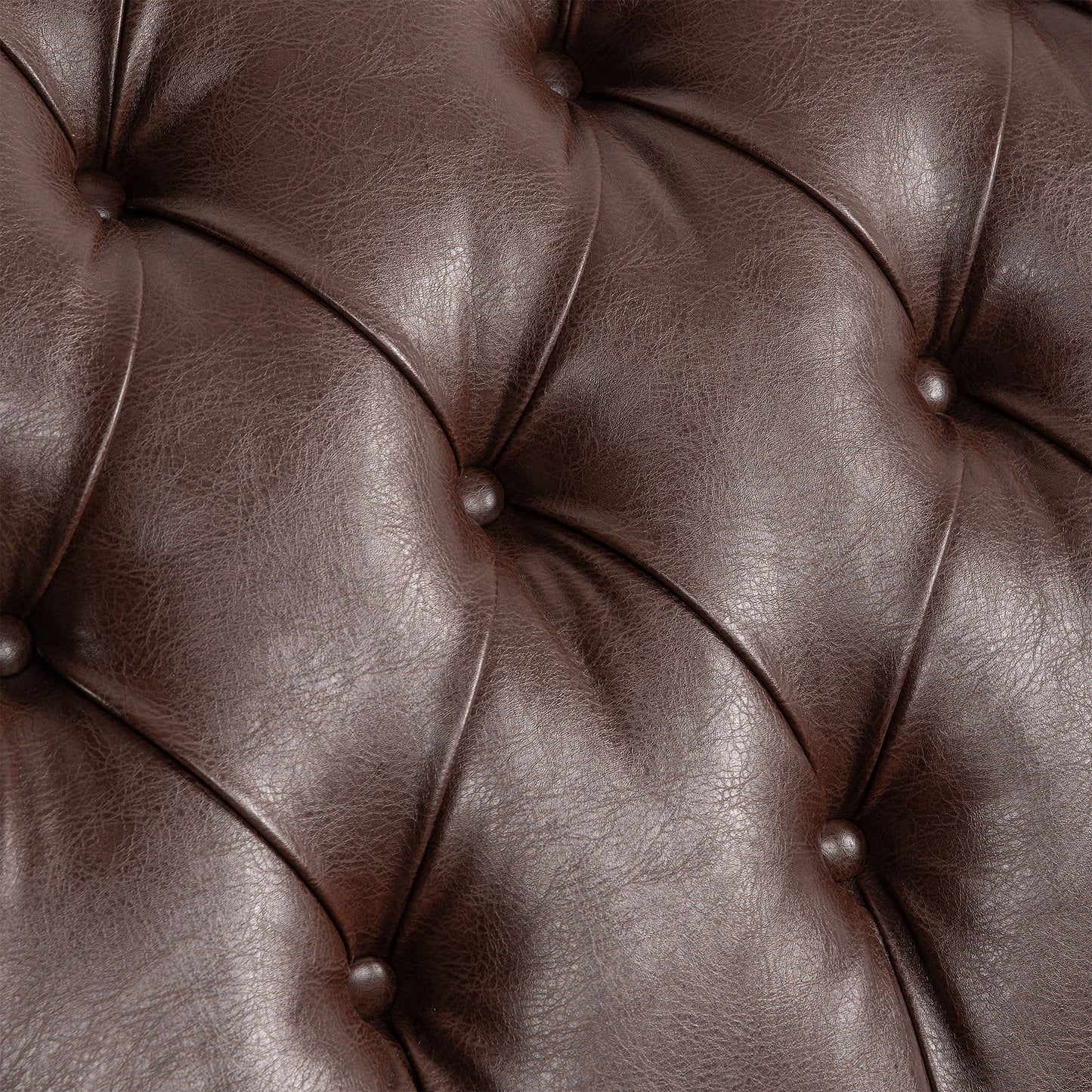 Tufted Armless Chaise Lounge - Dark Brown
