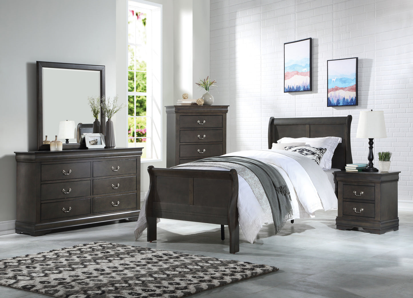 Louis Philippe - Mirror - Dark Gray