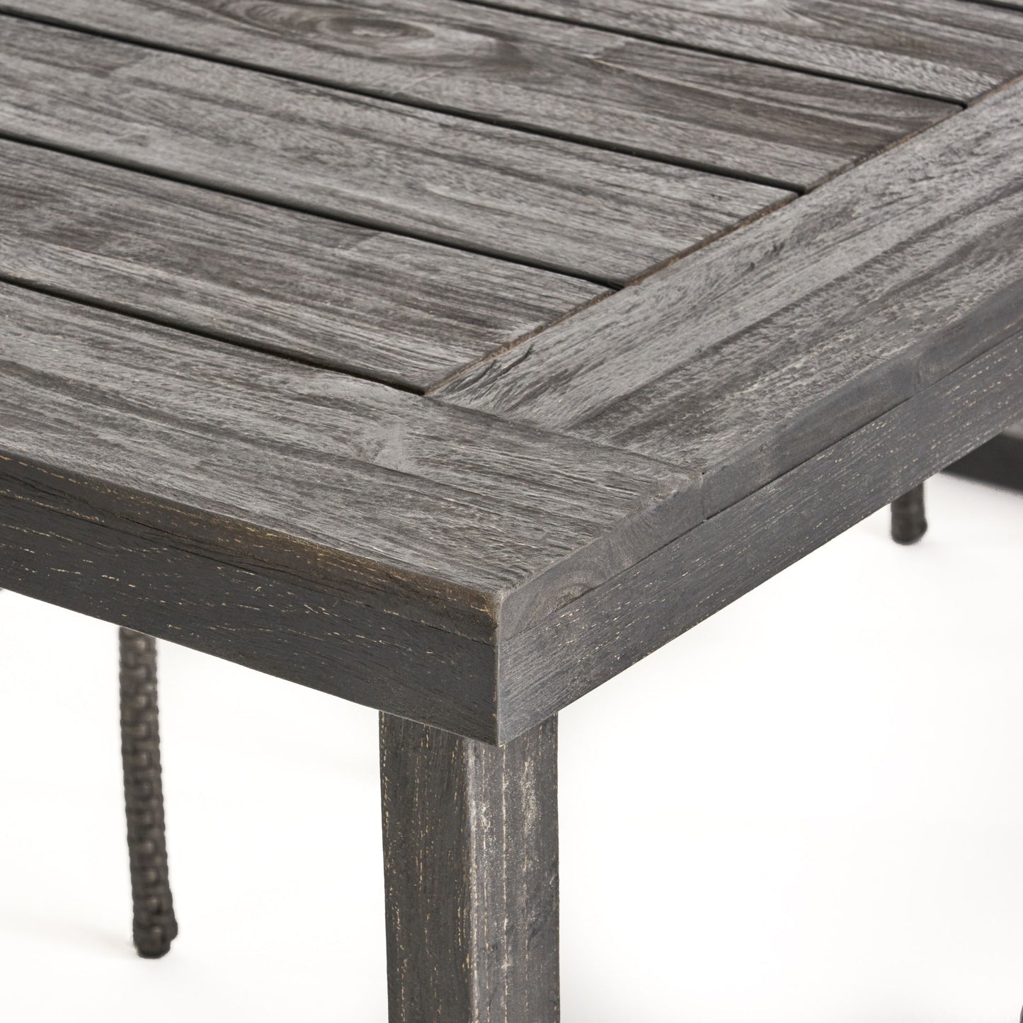 Outdoor Dining Table - Sandblast Dark Gray
