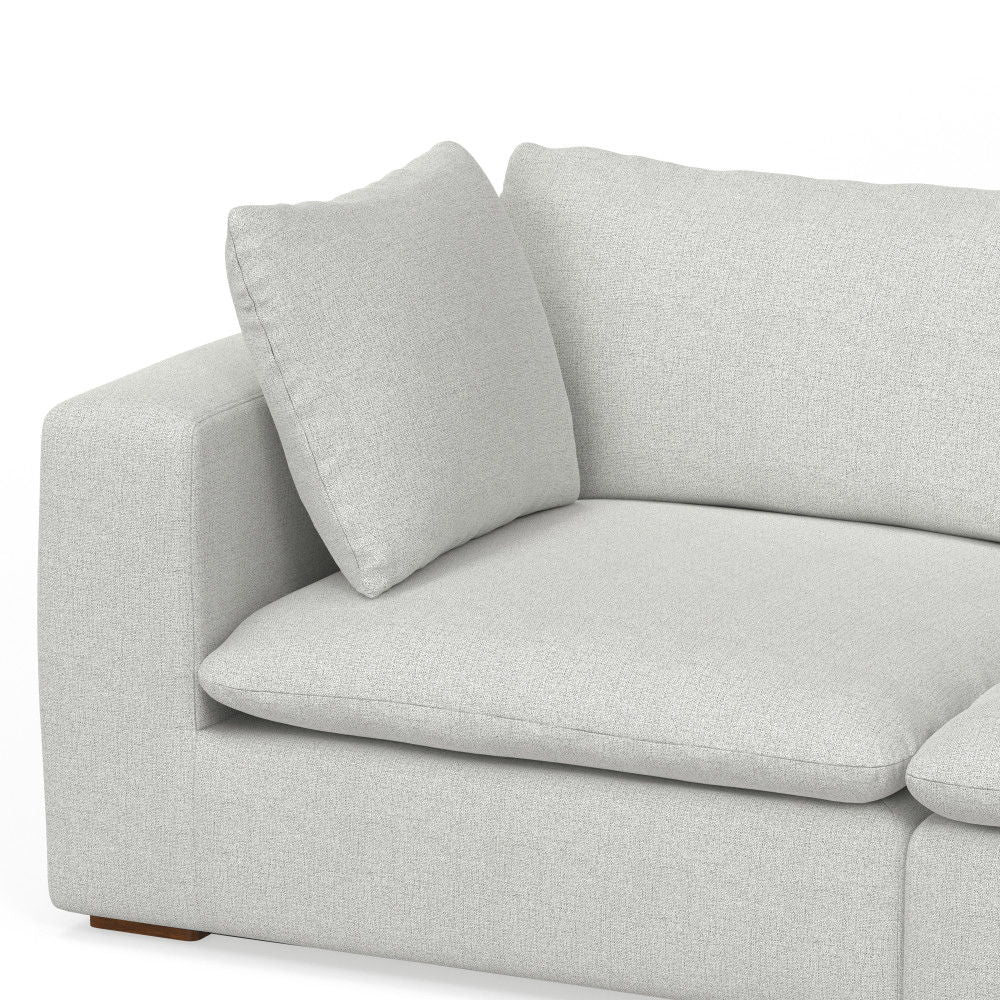 Jasmine - 2 Seater Sofa And Ottoman - Gray