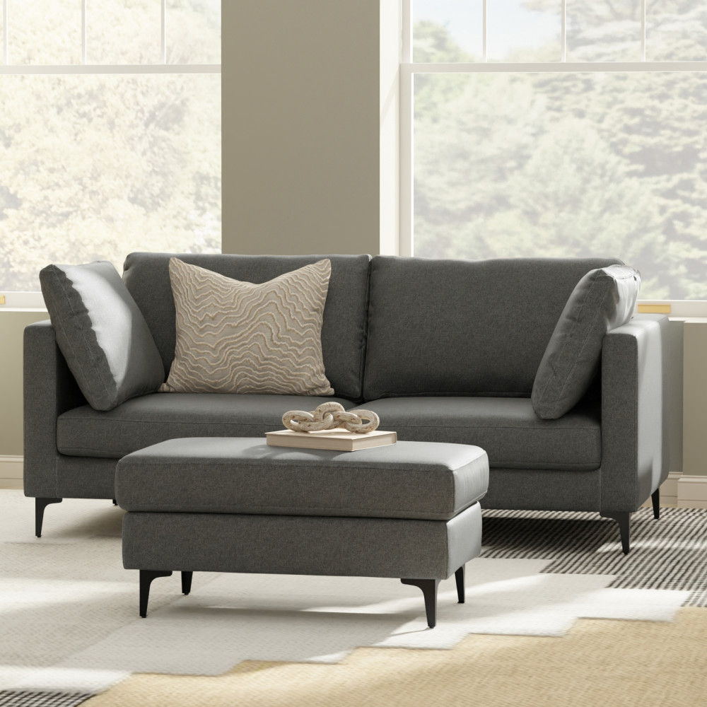 Ava - Mid Century Sofa - Dark Gray