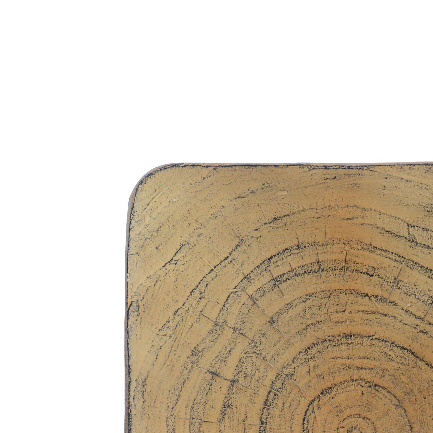 Mgo Twist Shape Side Table With Wood - Like Texture - Natural