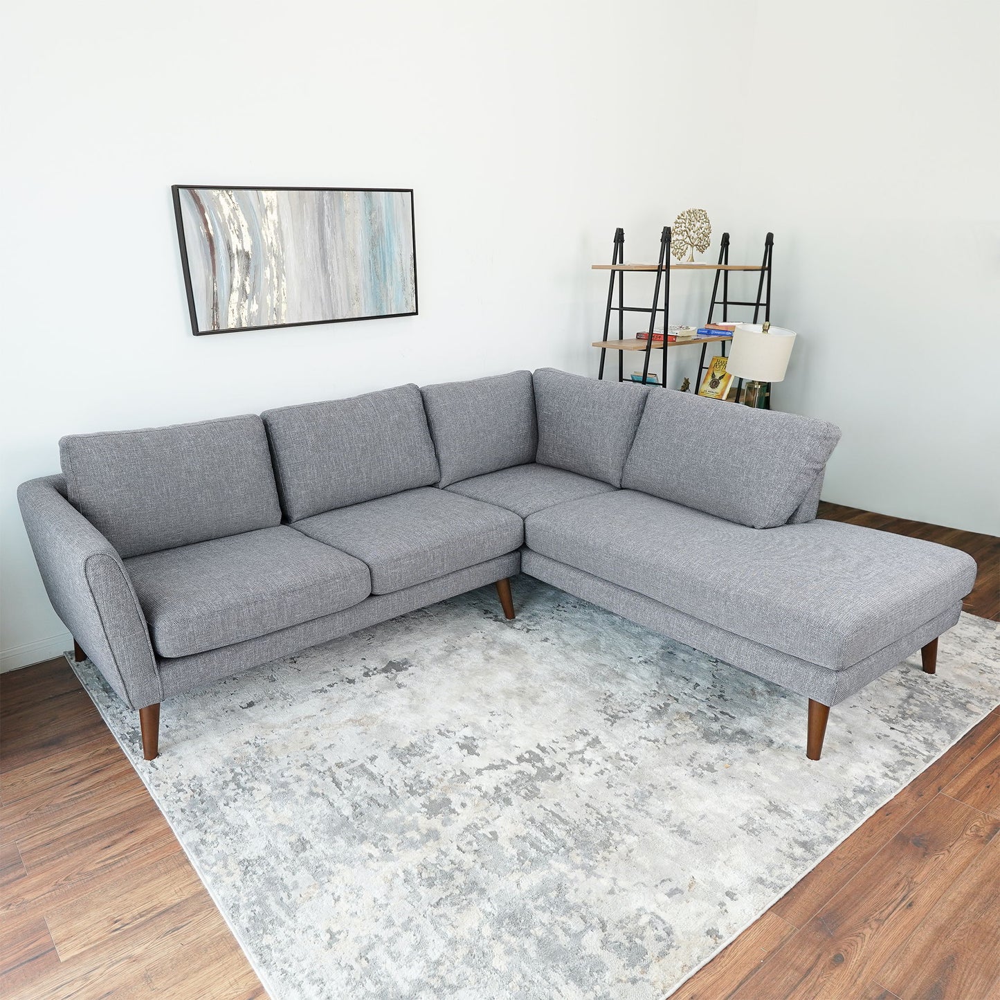 Benson - Sectional Sofa Right Facing Chaise - Gray