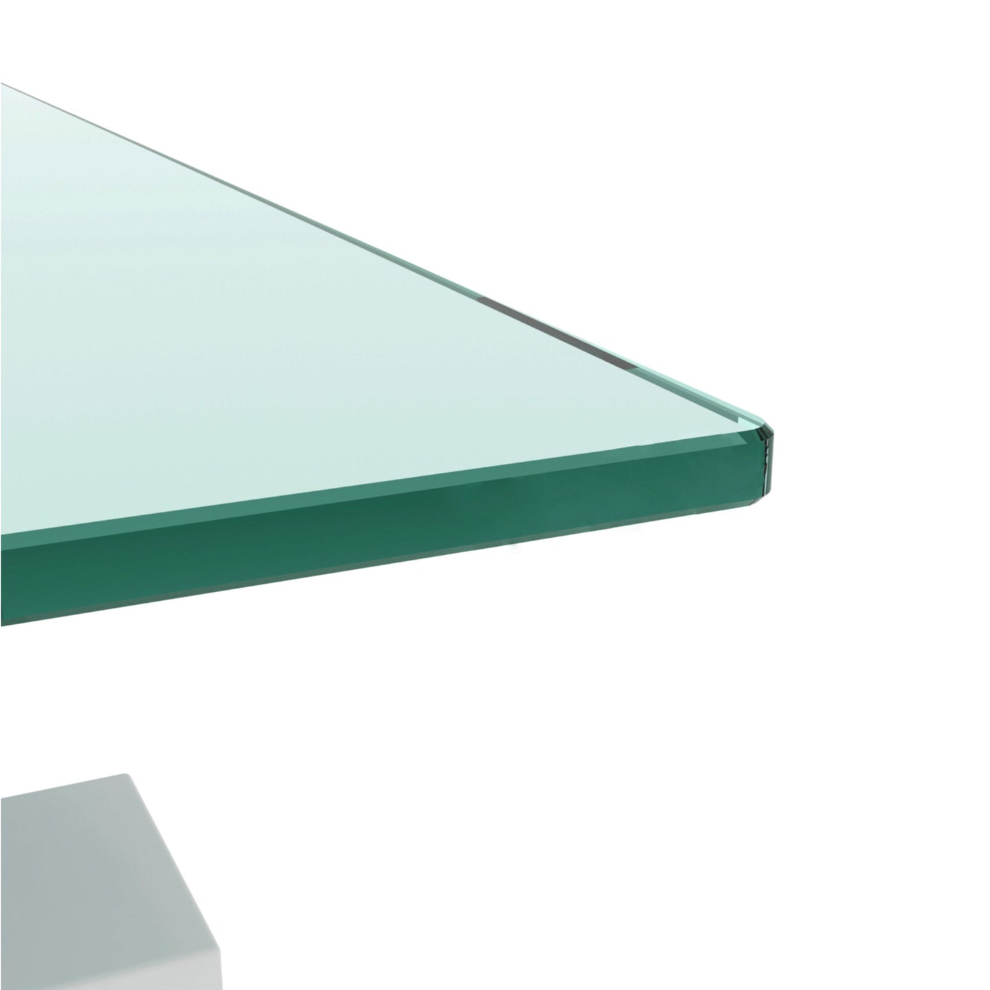 Clear Coffee Table, Modern Side Center Tables - White
