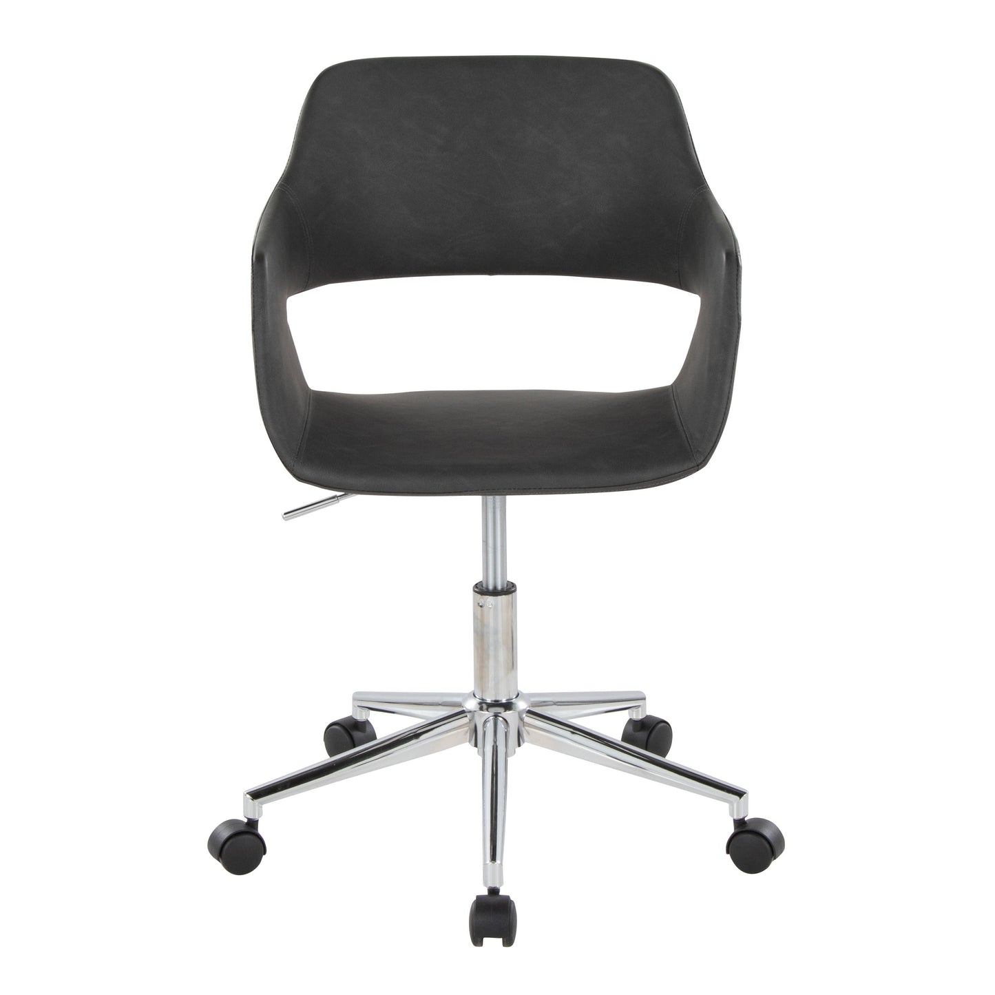 Margarite - Contemporary Task Chair - Chrome / Gray