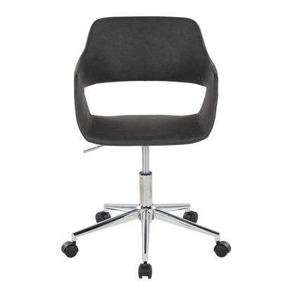 Margarite - Contemporary Task Chair - Chrome / Gray