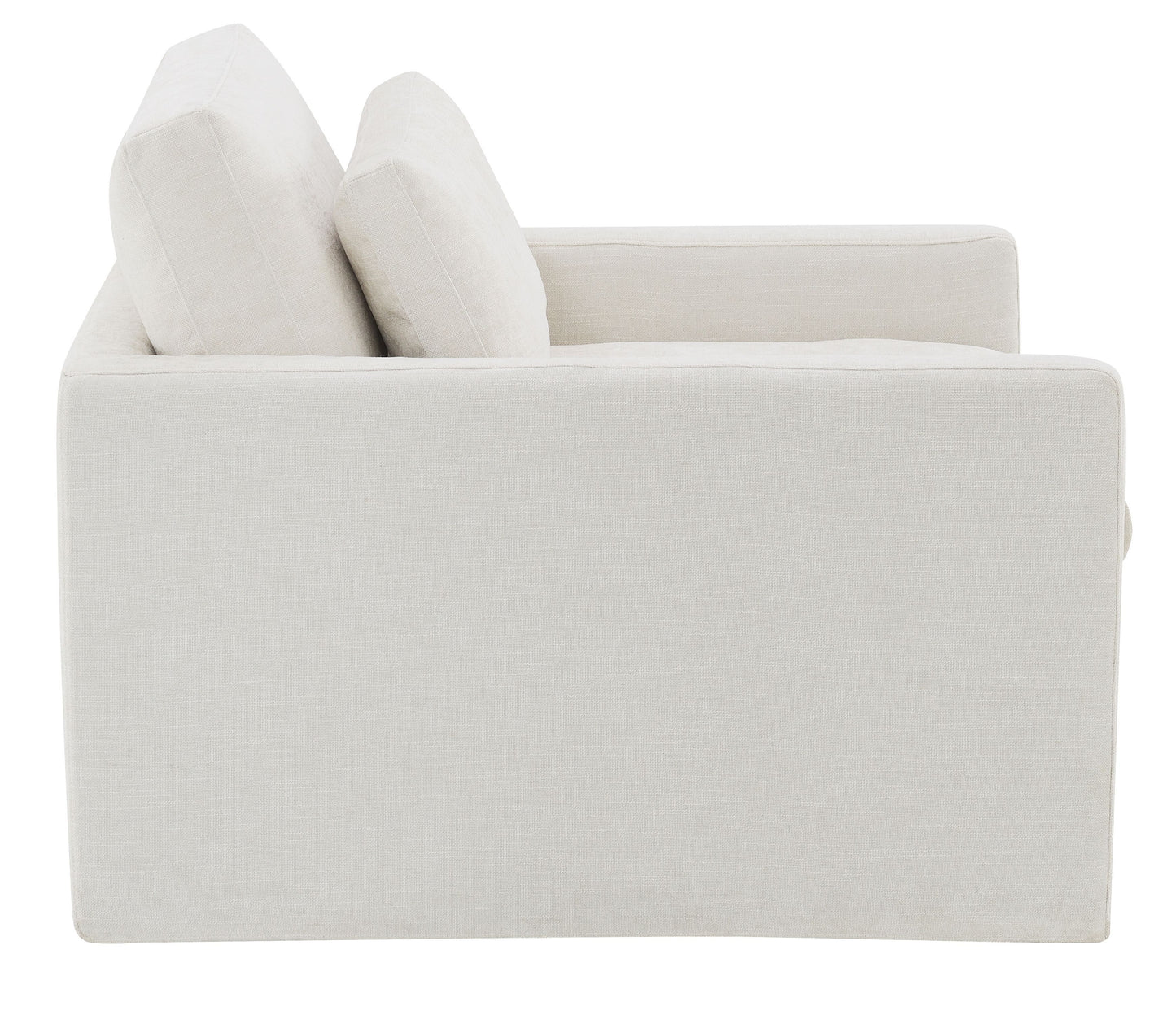 Naveen - Swivel Chair With 1 Toss Pillow - Ivory